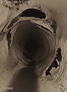Damaged sewer pipes in milton ready to be relined